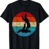 Jiu Jitsu Player Silhouette Vintage Retro Sunset Funny T-Shirt