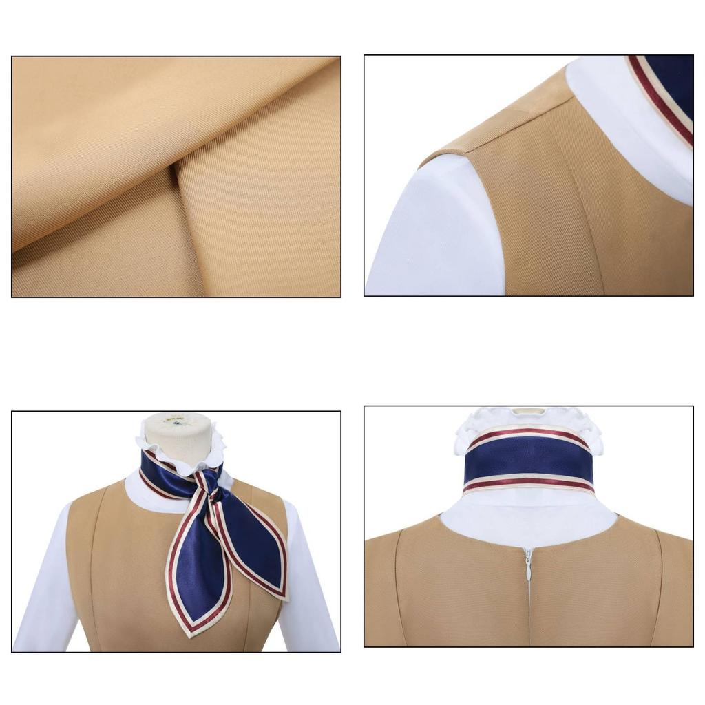 Weiches Polyester Cosplay Kleid mit Druckdesign für Anime Spiel Rollenspiel Kostüm