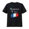 Bonjour Y All Funny French Flag T Shirt France Lover Vintage Washed Homme Casual Unisex Versat
