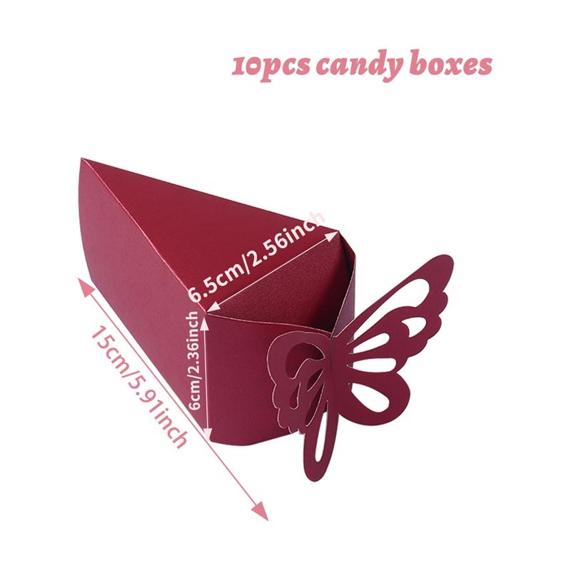 Butterfly Candy Gift Box Pink Purple Butterfly Birthday Party Decorations Kids Wedding Supplies Baby Shower Cookie Biscuit Box