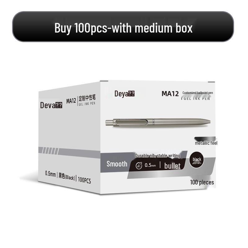 Personalisierbarer schwarzer Kugelschreiber mit Logo für die Geschäftsförderung