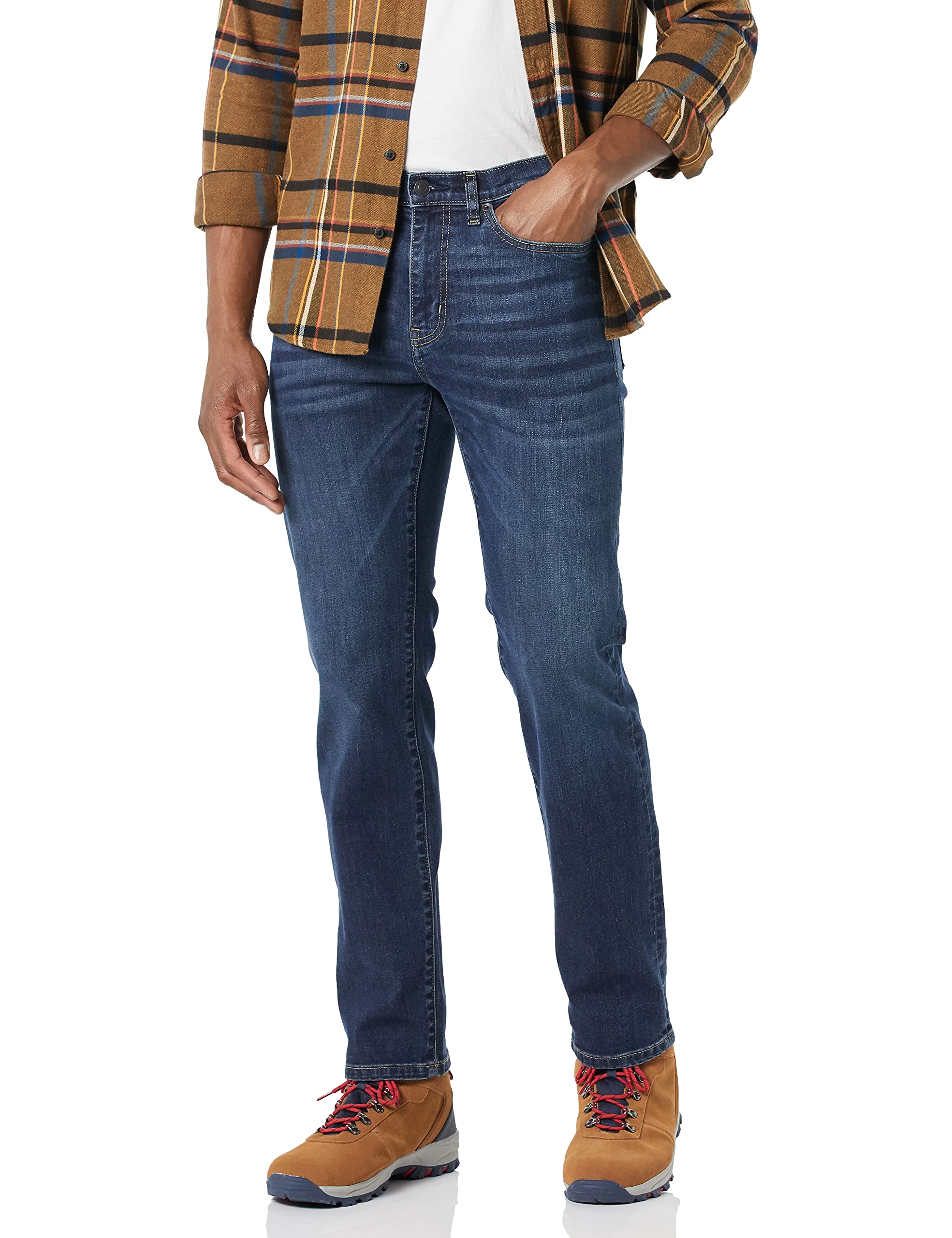 

Jeans High Stretch Straight Fit Dark Wash W31 L30 [Amazon Essentials] Men s /