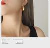Trendy Gold-Plated U-Shaped Titanium Earrings: European & American Style, No Fading, Fashionable & Personalized.