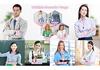 Pink Vertical Card Holder Telescopic Lanyard Set Office Certificate Card Holder Keychain Cute Photo Card Name Brand Protective Cover