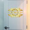Tj12010 Hand-Painted Bronzing Bathroom English Pattern Door Sticker Decoration Room Bedroom Background Self-Adhesive Wall Sticker