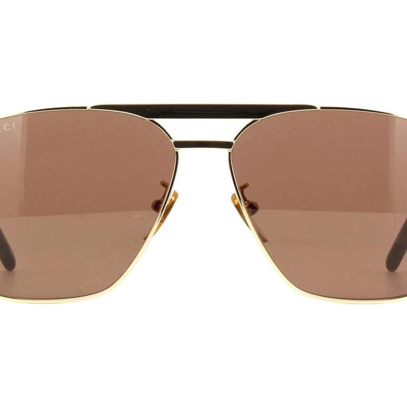 Gucci Aviator Metal Sunglasses Men's Brown
