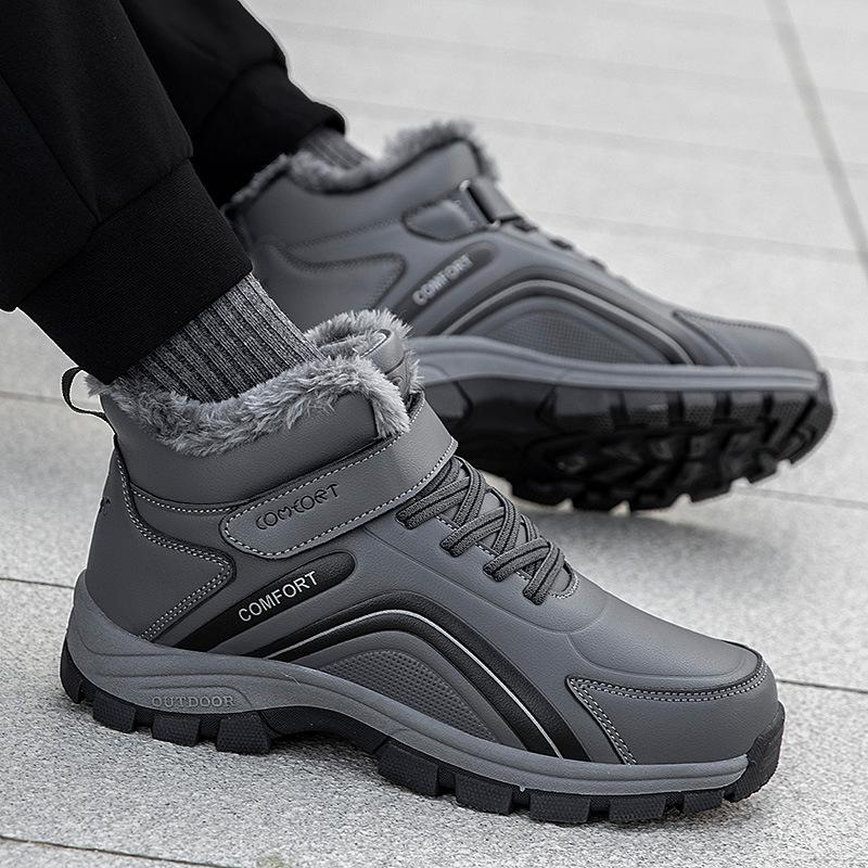 

Brand elderly shoes winter velvet warm shoes waterproof snow boots non-slip middle-aged and elderly short boots mother cotton shoes 45