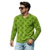 Men's Loose Fit V-Neck Christmas Print Street Casual Top