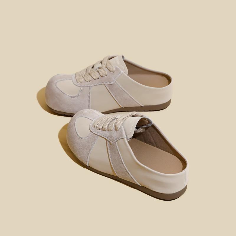 

Полутапочки ленивые на одной педали весна-лето новые толстоподошвенные с закрытым носком тапочки женские для улицы женская обувь 34