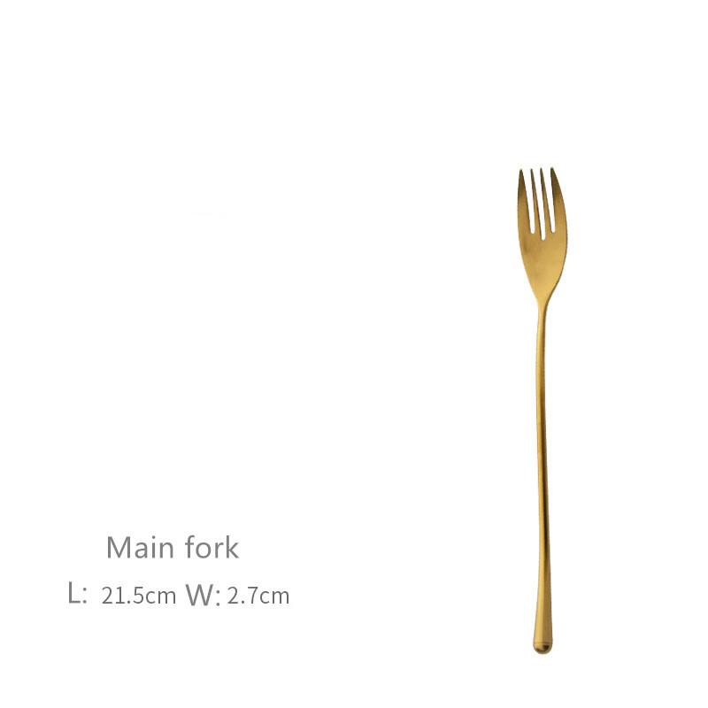 Nerezová ocel 304 Vintage Zlatý Steakový nůž a vidlička Lžíce Japonský styl Stará míchací lžíce Ovocná vidlička Dezertní nůž Vidlička Lžíce