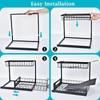 1PC Sewer Storage Box, Pull-out Cabinet Storage Box, 2-layer Sliding Sink Rack, Cabinet Storage Rack