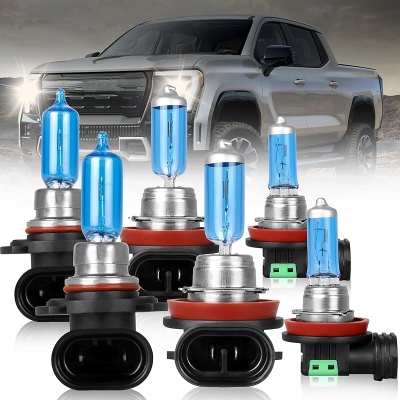 9005 H11 Halogen Headlight Bulbs For Toyota Prius 2010-2011 High Performance Halogen Car Headlight Bulb for Brighter Light, 9005 High Beam+H11 Low