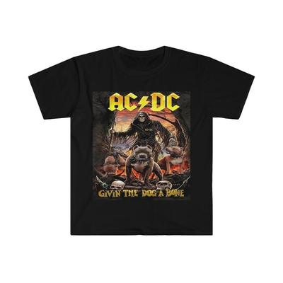 Unisex T-shirt van zacht katoen. AC DC