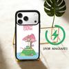 Cute B-Bugcat Capoo  Phone Case For iPhone 17 16 15 14 13 12  Pro Max Plus for Magsafe Mirror Wireless Magnetic Cover