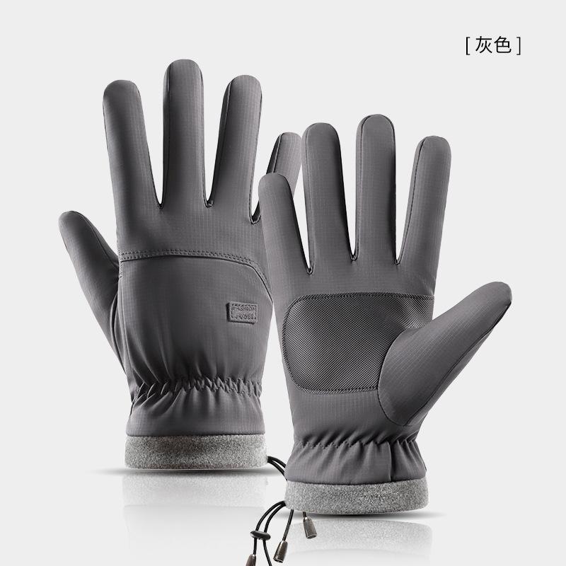 New thermal gloves men's winter velvet thickened non-slip outdoor skiing riding windproof gloves women