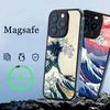 Kanagawa Great Wave Anime Phone Case Magnetic Case For IPhone 16 14 13 12 11 15 Pro Max Plus For Magsafe Wireless Charge Cover