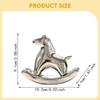 Ceramic Rocking Horse Statue Sculpture Electroplating Figurine for Table Centerpiece