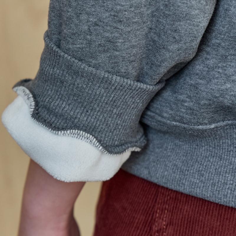 Maxza Color Block Loop String Fleece Hoodie