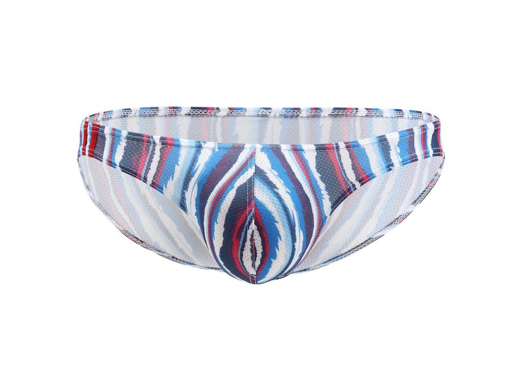 Men's Low-Waist Cartoon Mesh Briefs - Summer Youth Style E-073