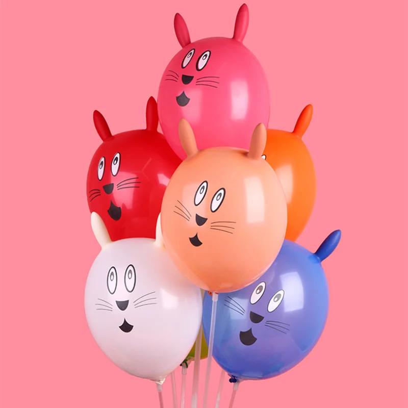 1/5/10 PCS New Cute Rabbit Inflatable Ball Birthday Wedding Anniversary Children's Day Party Decoration Latex Balloons 12-Inch