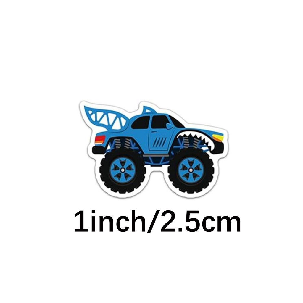 100-500pcs Monster Truck Stickers Children's Reward Sticker Gift Packaging, Sealed Labels, Scrapbook, Stationery Stickers