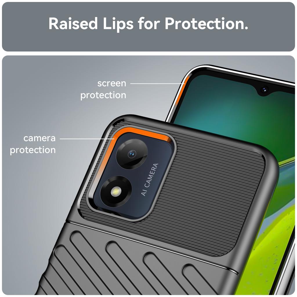 Drop-proof Mobile Phone Cover For Motorola Moto E13 4G,Thunder Series Anti-scratch Thickened TPU Phone Back Case