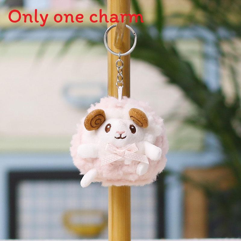 Cute Sheep Plush Keychain With Pp Cotton Filling For Gift And Decor