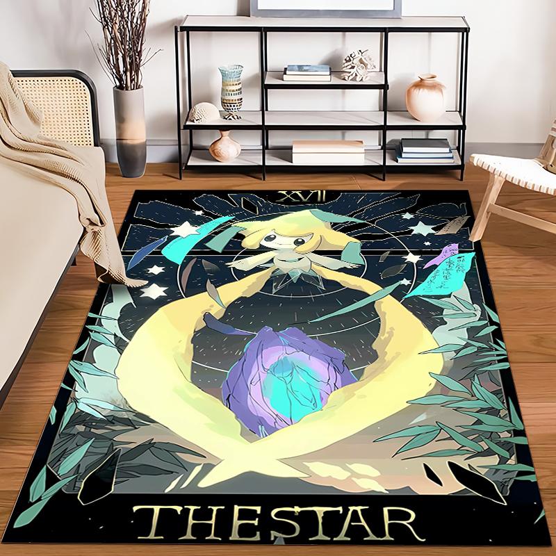 Various Sizes Pokemon Jirachi Cartoon Carpet Home Large Size Decor Rug Bedroom LivingRoom Sofa Balcony Multi Scene Available Mat