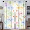 Cute Kitchen Curtains for Living Room Shades Window Curtain Home Interior Curtains 2 Pieces Tulle for Bedroom Partition Blackout