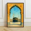 Islamic Mosque Kaaba Canvas Poster Watercolor Muslim Scripture Canvas Paint Print Modern Picture Living Room Home Decor Cuadros