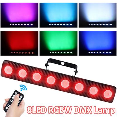 Projecteur mural DMX 8 LED RGBW 45W Dimmable Éclairage de scène DJ Disco Fête Lumière de scène Décoration Vacances Mariage Église Noël