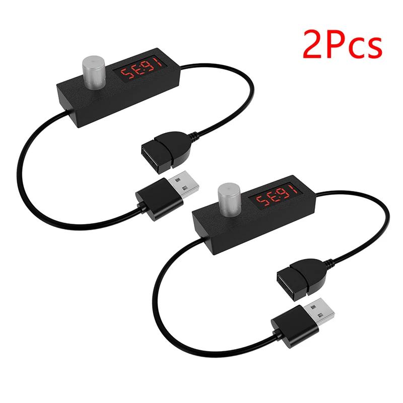 24h Automatic Shutdown Timer Digital Countdown Timer USB Switch Cable Wire Portable Adjustable Timer Switch For Home/Office Use