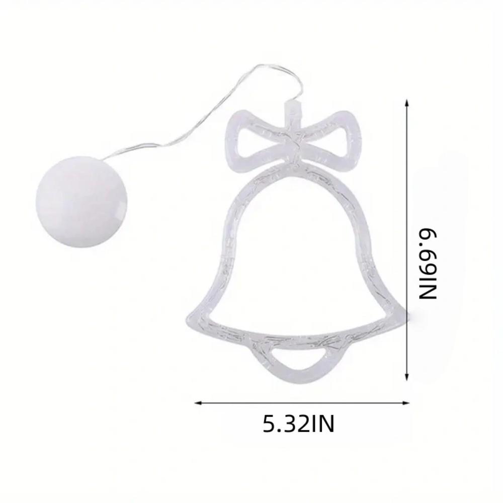 LED Christmas Suction Cup String Lights Battery Box Transparent Deer Bell Snowflake Christmas Tree Colored Lights Holiday Decoration Lights