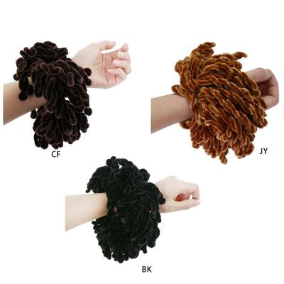 Fluffy Velvet Hijab Scrunchies Plain Big Hair Ring Tie Bun Clip Flexible Rubber Band Headwear