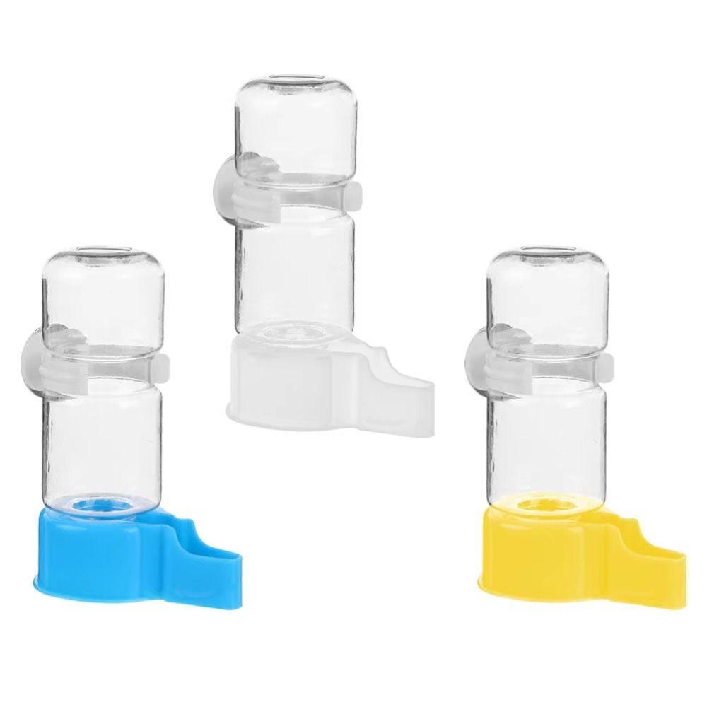 140ml Automatic Birds Drinker Transparent Large Capacity Automatic Feeder Leak-proof Hamster Bottle