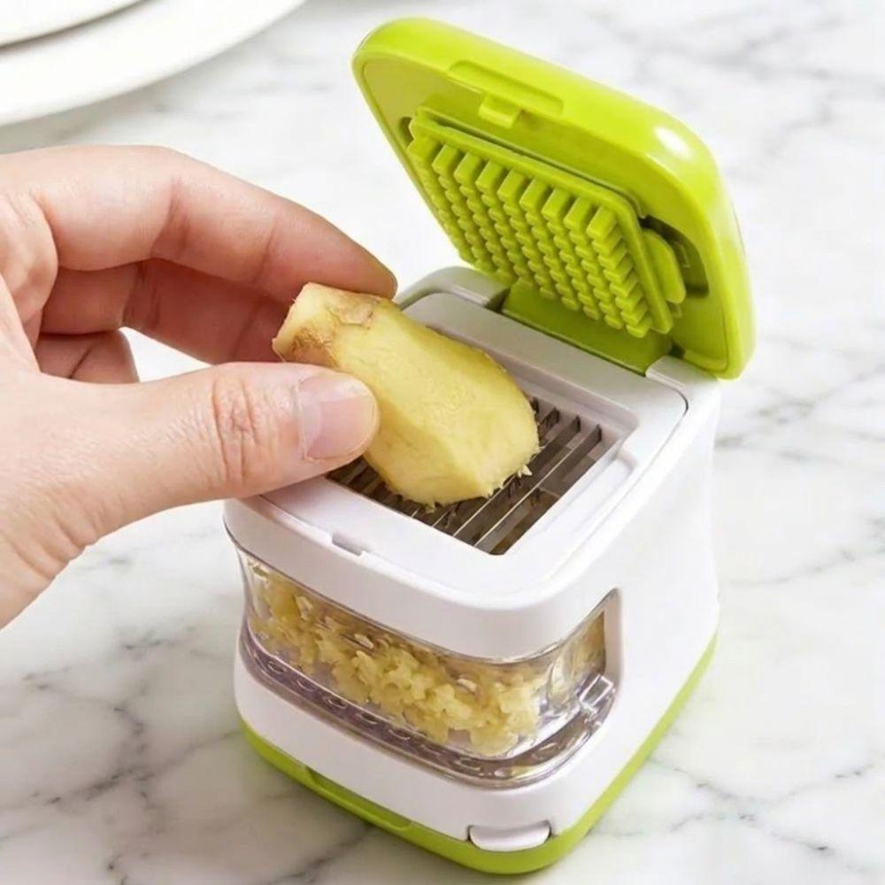 2 in 1 Double Sided Press Garlic Masher Portable Ginger Slicer Mini Garlic Press Cooking