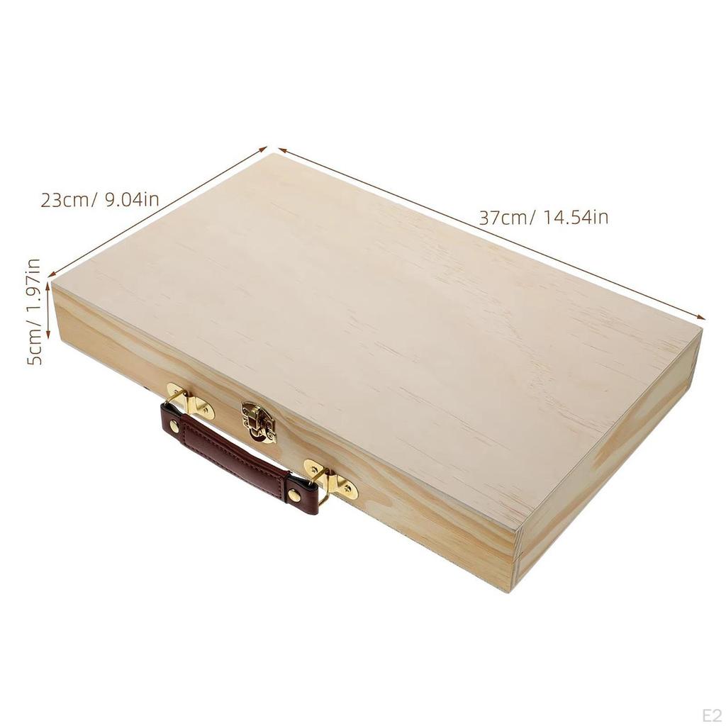 Wood Artist Supplies Box Art Tool Lightweight Outdoor Sketching Organizer Carrying Case for