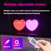 Car LED Window Lights Interior Decoration Lights Glowing Heart Atmosphere Car Modification Neon Lights USB Wiring Car Decoration