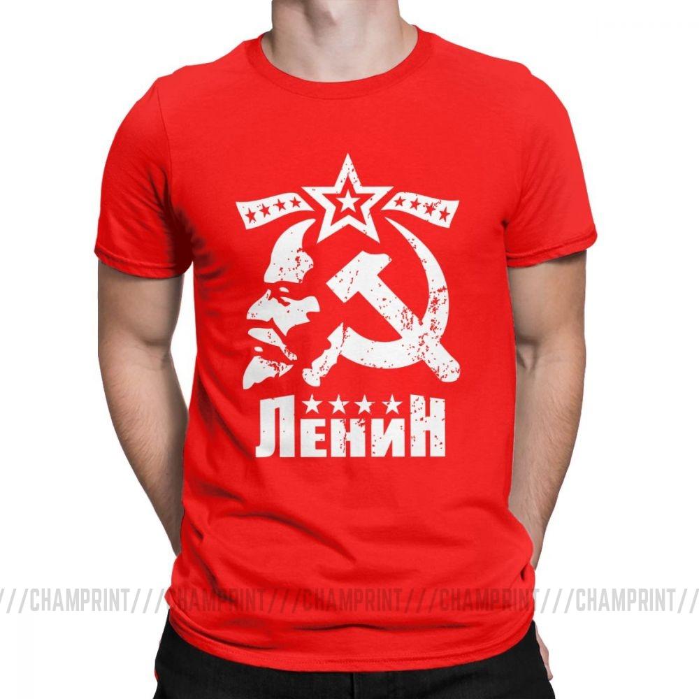 Vladimir Ilyich Lenin Mens T Shirts CCCP USSR TShirt Bolshevik Revolution Clothes Communism Marxism Socialism Tee Shirt