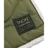 Taion Down Dark Olive X Cream R201ML-1 Muffler, Beige,