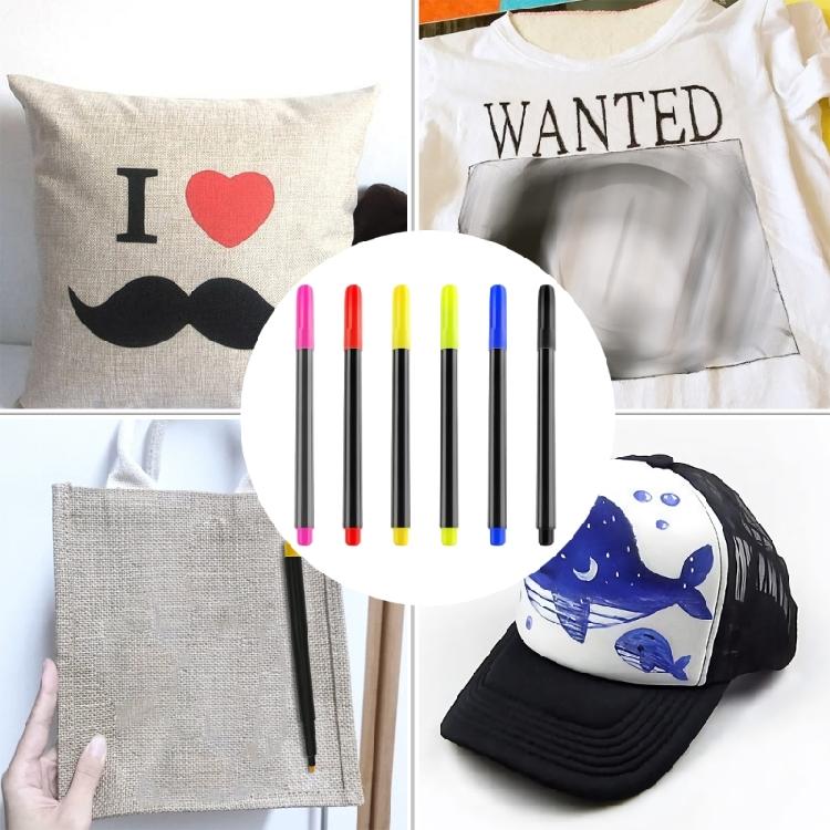 Nontoxic Iron On Transfer Pens T-shirts, Clothing, Shoes, Bags Decoration Pen for DIY Fabric Marker for Clothing