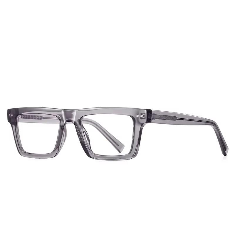 Transparent Gray Square TR90 Optical Eyeglasses Prescription Shortsighted Hyperopia Progressive Frames