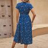 Women's Long Dress Maxi Dress Casual Dress Chiffon Dresses Swing Dress Casual Mature Outdoor Daily Date Ruffled Short Sleeve V-neck Dress
