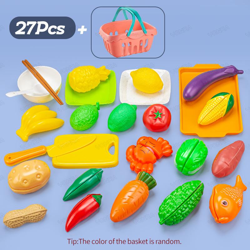 Fruits&Vegetable Model Kitchen Pretend Play Cutting Toys Children's Cooking Simulation Food Christmas Gift For Kids Toddlers