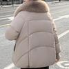 Plus Size Kobiety Zimowe Płaszcze Z Kapturem Odzieży Ochronnej Moda Luźne Sztuczne Futro Kołnierz Grube Ciepłe Kurtki Dla Kobiet Parka