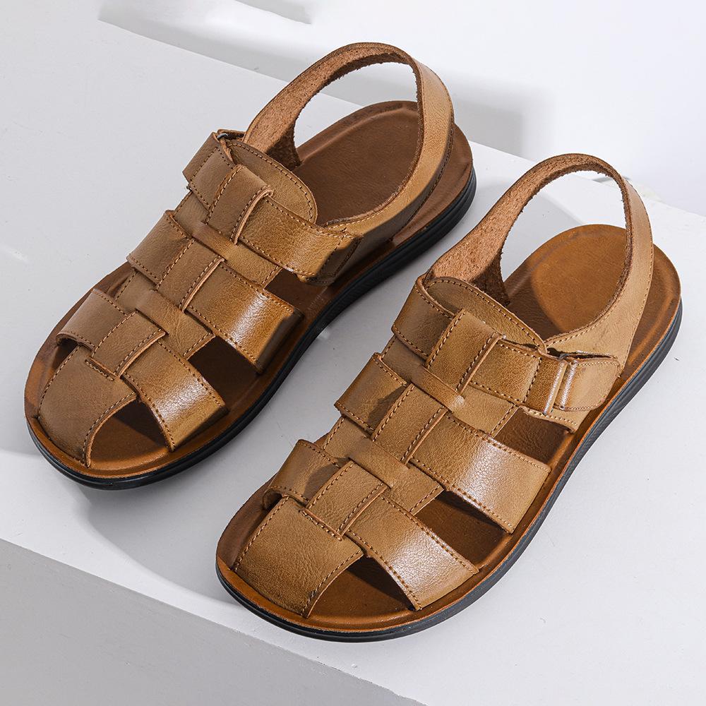 High Quality Microfiber Leather Mens Summer Beach Sandals Man'S Outdoor Office Walking Casual Shoes Male Water Sport Sneakers