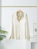 Women's Mulberry Silk White Satin Shirt - Long-Sleeved, Loose Fit, Elegant Commute Top
