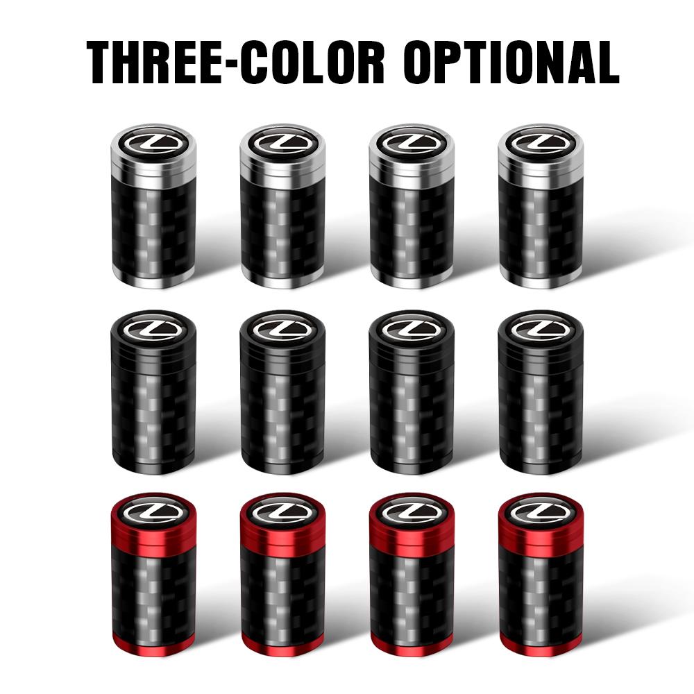 Car Styling Carbon Fiber Metal Wheel Tire Dust Cap Badge For Lexus CT200h NX300h RX300 RX330 EX300h F Sport IS RX NX Accessories