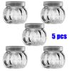 5 Stuks 150ml ABS Plastic Pompoen Snoeppotten Transparante Cadeau Containers Mini Snackhouders Kristal Modder Lege Pot Bewaarflessen