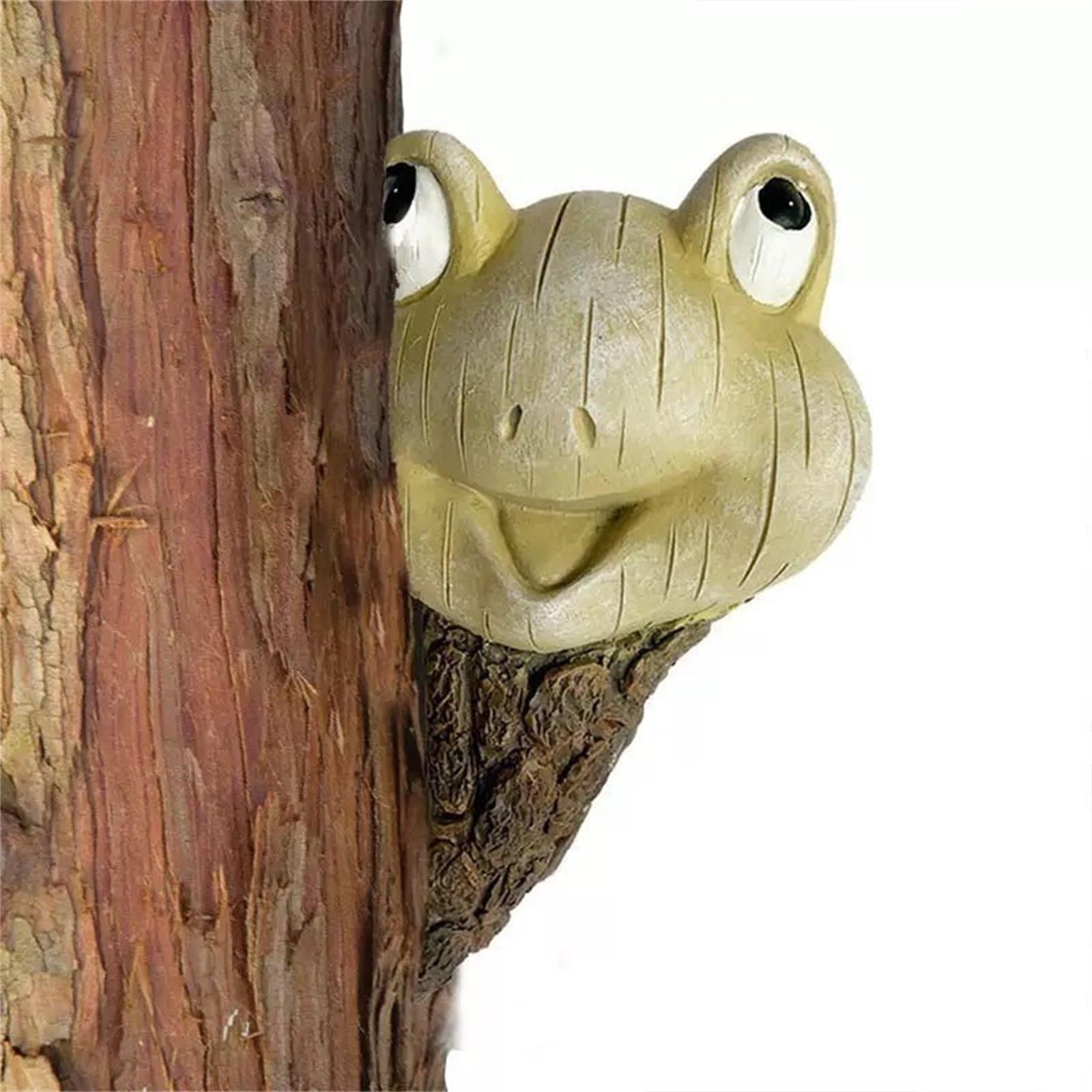 

Resin Frog Wall Hanging Decoration Tree Ornament Garden Yard Outdoor Indoor Craft Sculpture Art Piece for Home Patio One Size